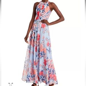 Eliza J Floral Halter Maxi Dress